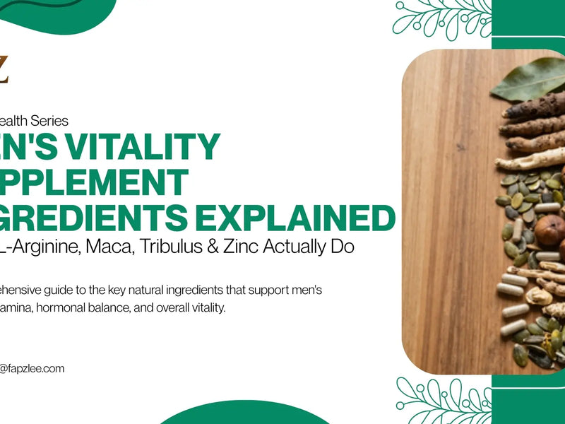 Men's Vitality Supplement Ingredients Explained: What L-Arginine, Maca, Tribulus & Zinc Actually Do (2026)