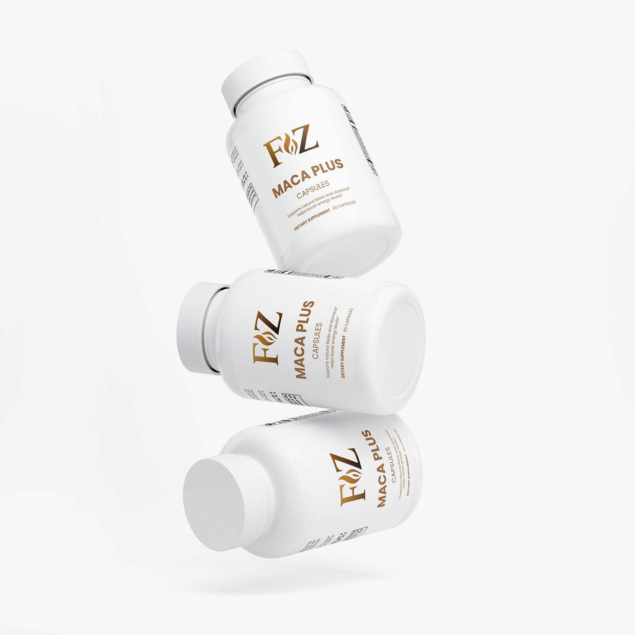 Fapzlee Maca Plus Capsules 1500mg Organic Maca Root Supplement, 60 Caps