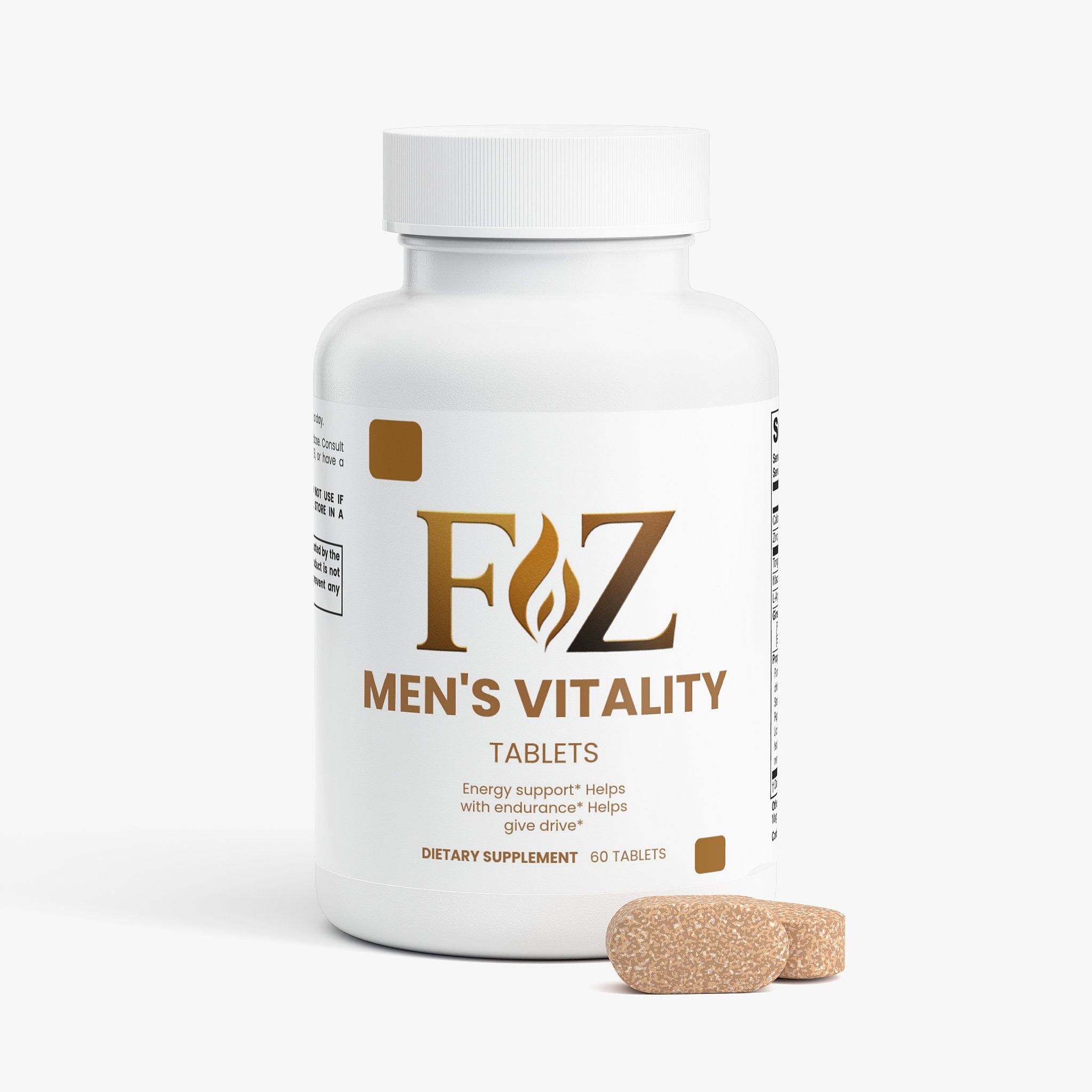 Fapzlee Men's Vitality Supplement with Tongkat Ali & Maca, 60 Capsules