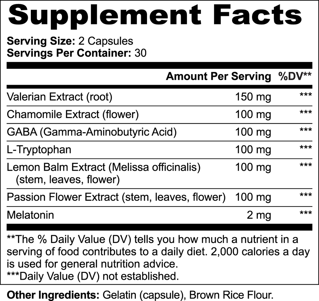 Fapzlee Sleep Formula Supplement with Melatonin, GABA & Valerian, 60 Caps