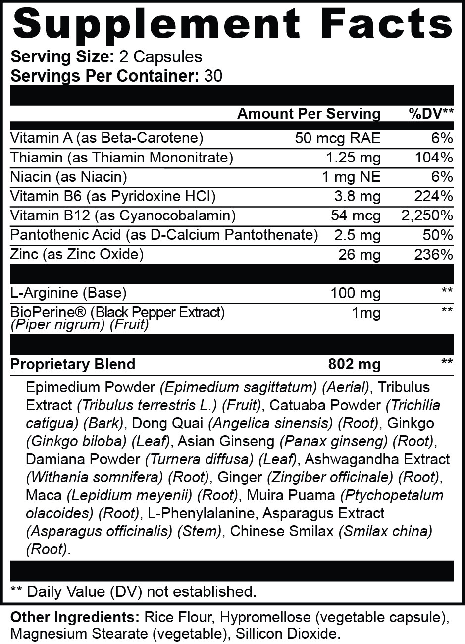 Fapzlee Female Enhancement Supplement with Maca, Ginseng, 60 Capsules