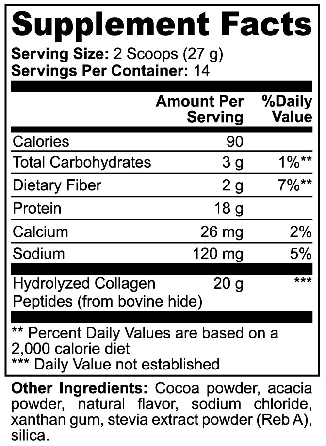 Fapzlee Grass-Fed Collagen Peptides Powder (Chocolate)