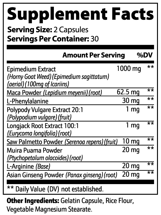 Fapzlee Horny Goat Weed Blend | 60 Capsules