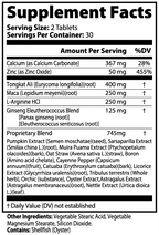 Fapzlee Men's Vitality Supplement with Tongkat Ali & Maca, 60 Capsules