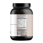 Absolute Whey Chocolate protein powder jar with chocolate shake