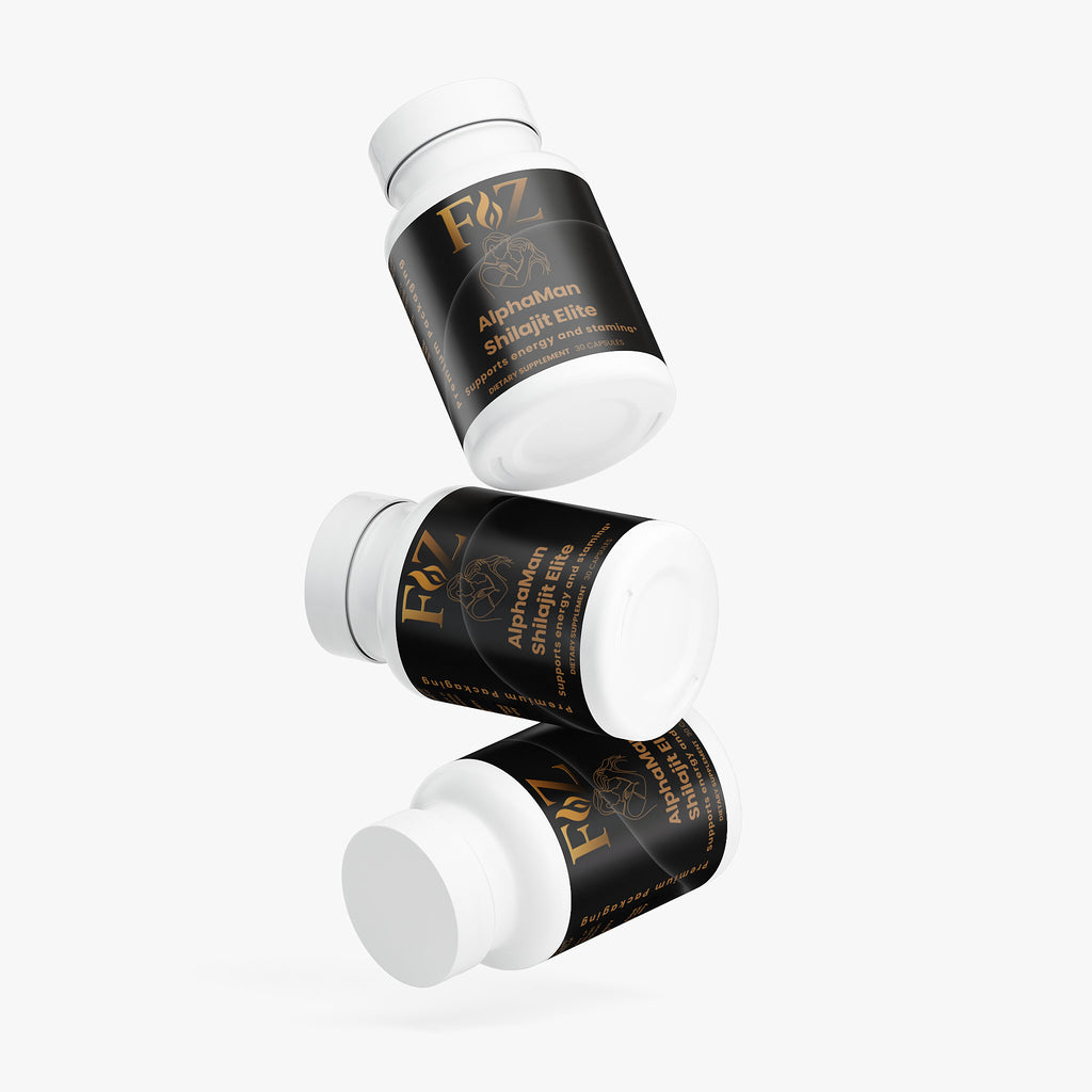 AlphaMan Shilajit Elite shilajit supplement bottles