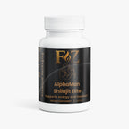 AlphaMan Shilajit Elite supplement bottle with ashwagandha and tongkat ali