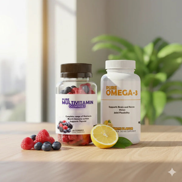 Brain Health Support Bundle: Multivitamins + Omega-3 — Cognitive & Nervous System Care