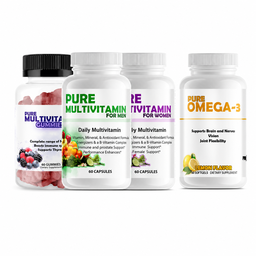 Brain Health Support Bundle: Multivitamins + Omega-3 — Cognitive & Nervous System Care