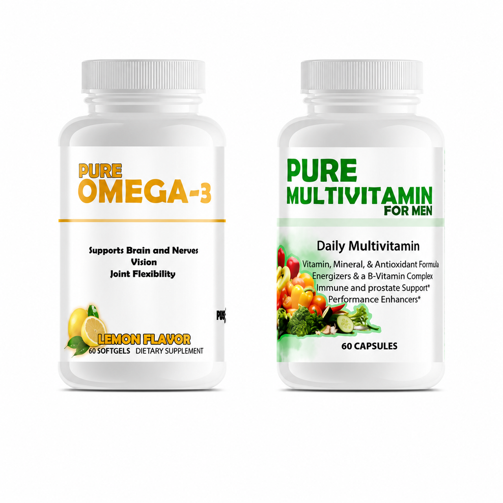 Brain Health Support Bundle: Multivitamins + Omega-3 — Cognitive & Nervous System Care