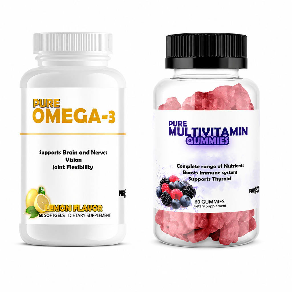 Brain Health Support Bundle: Multivitamins + Omega-3 — Cognitive & Nervous System Care