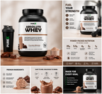 high protein low carb protein powder chocolate whey supplement jar