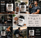 clean whey protein powder no fillers low sugar supplement