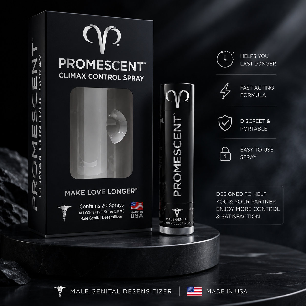 Men’s personal care spray product display