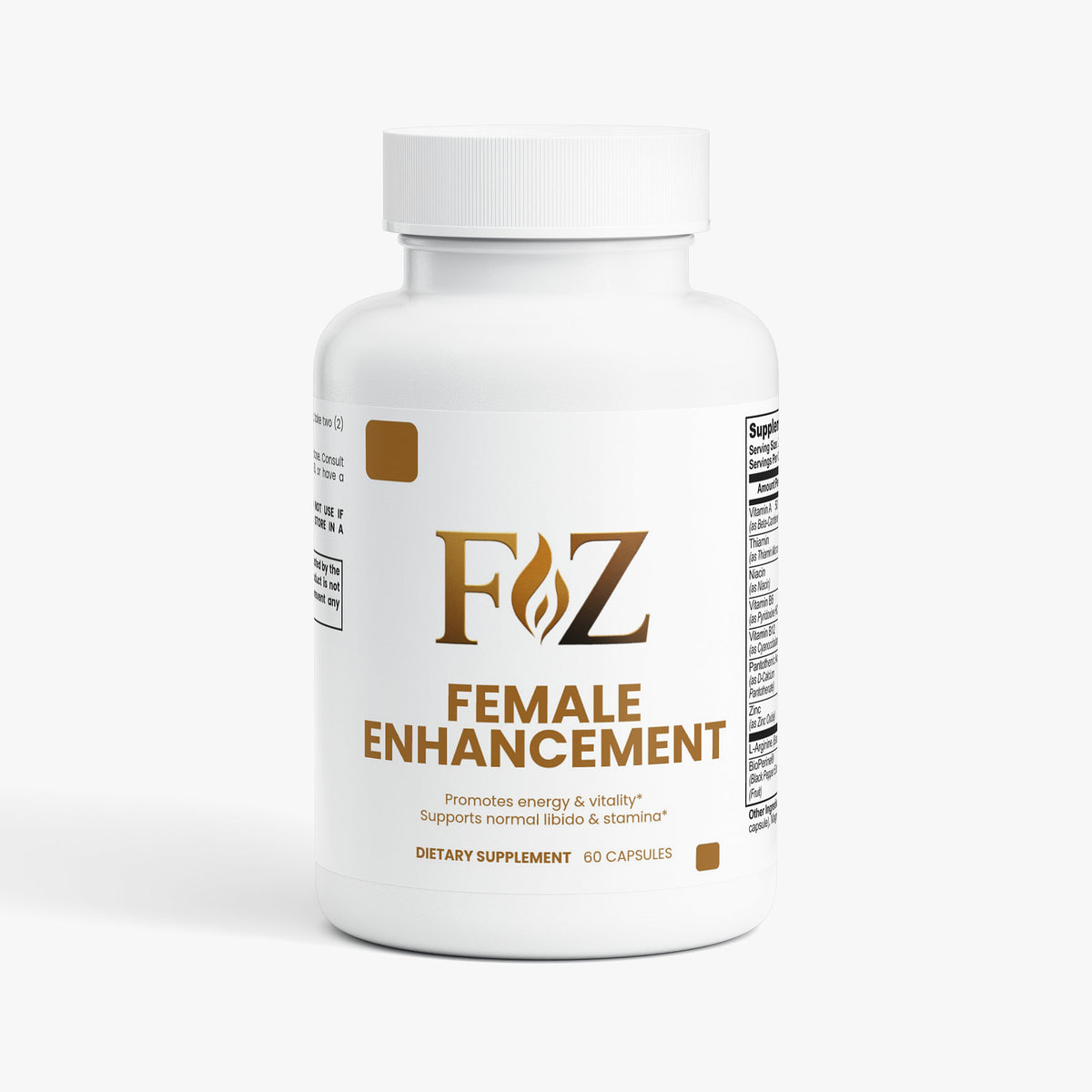 Fapzlee Female Enhancement Supplement bottle with maca and ginseng