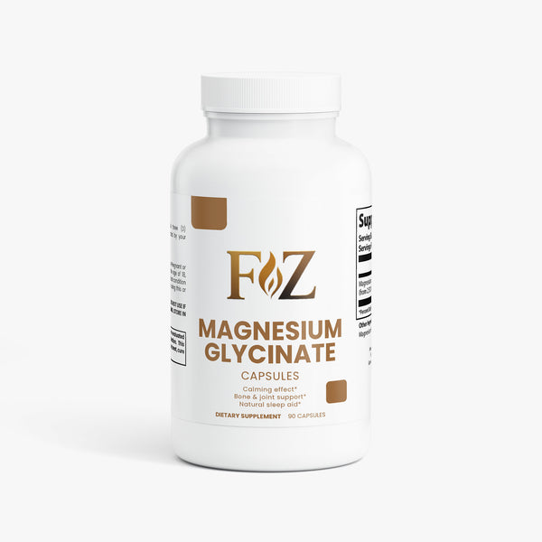 Fapzlee Magnesium Glycinate Supplement bottle, 275mg, 90 capsules