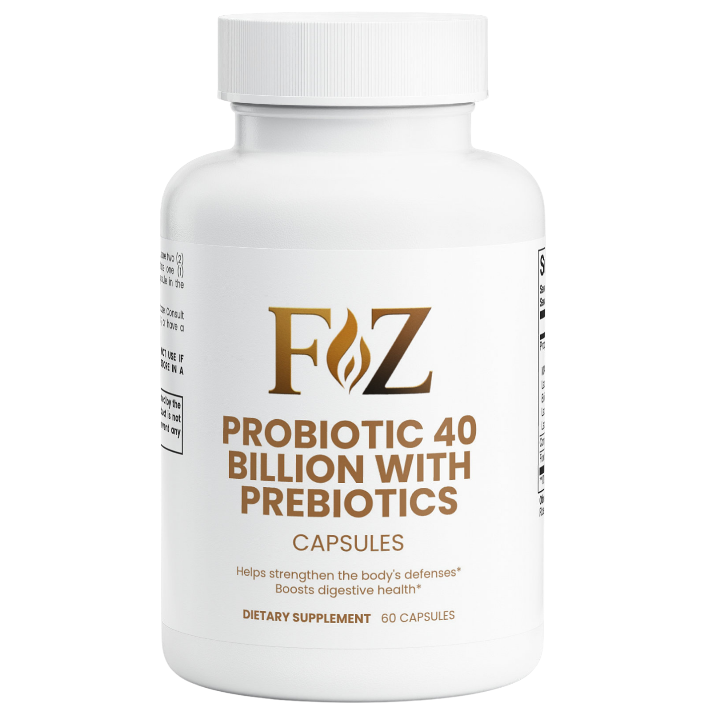 Fapzlee Probiotic 40 Billion with Prebiotics bottle