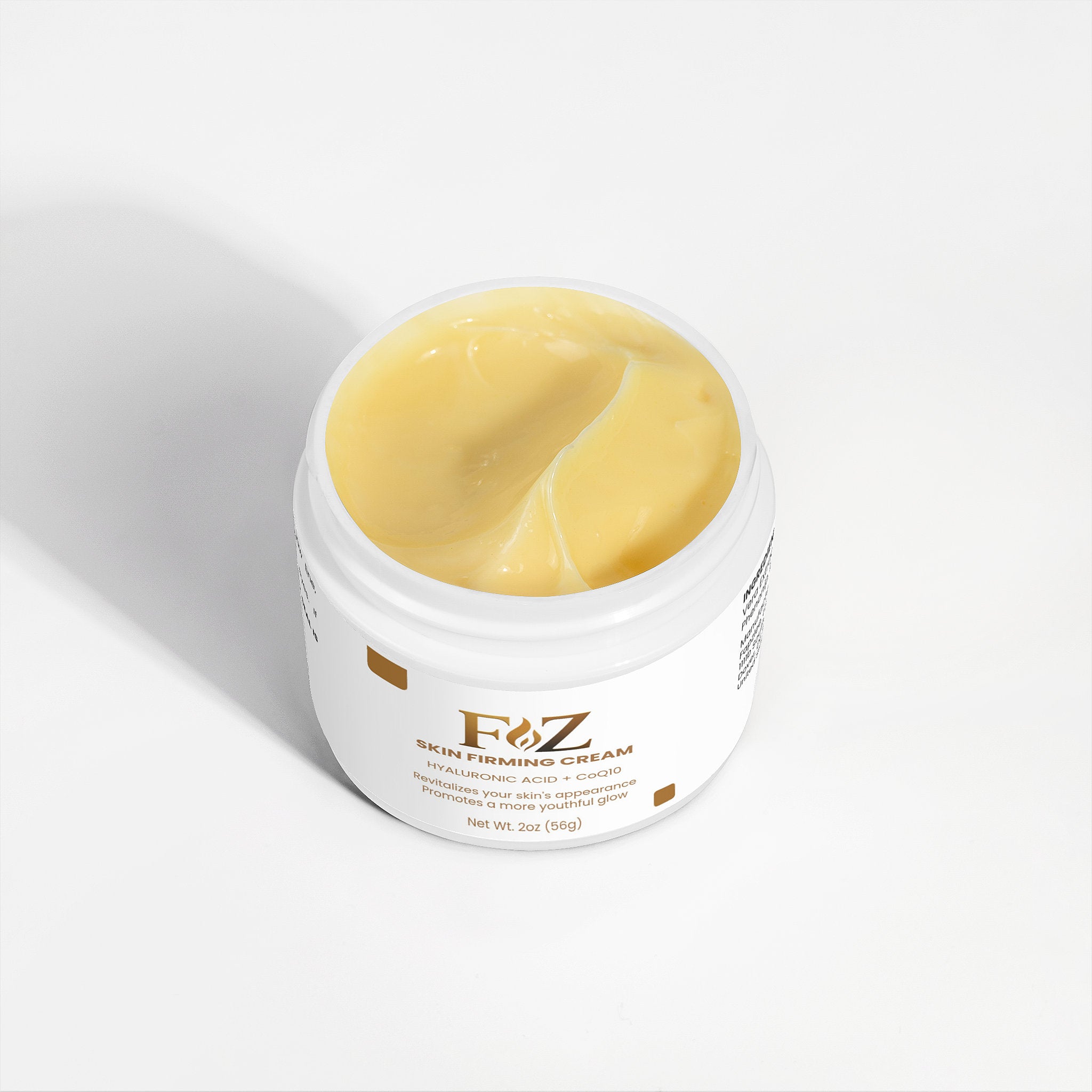Fapzlee Skin Firming Cream open jar showing cream texture