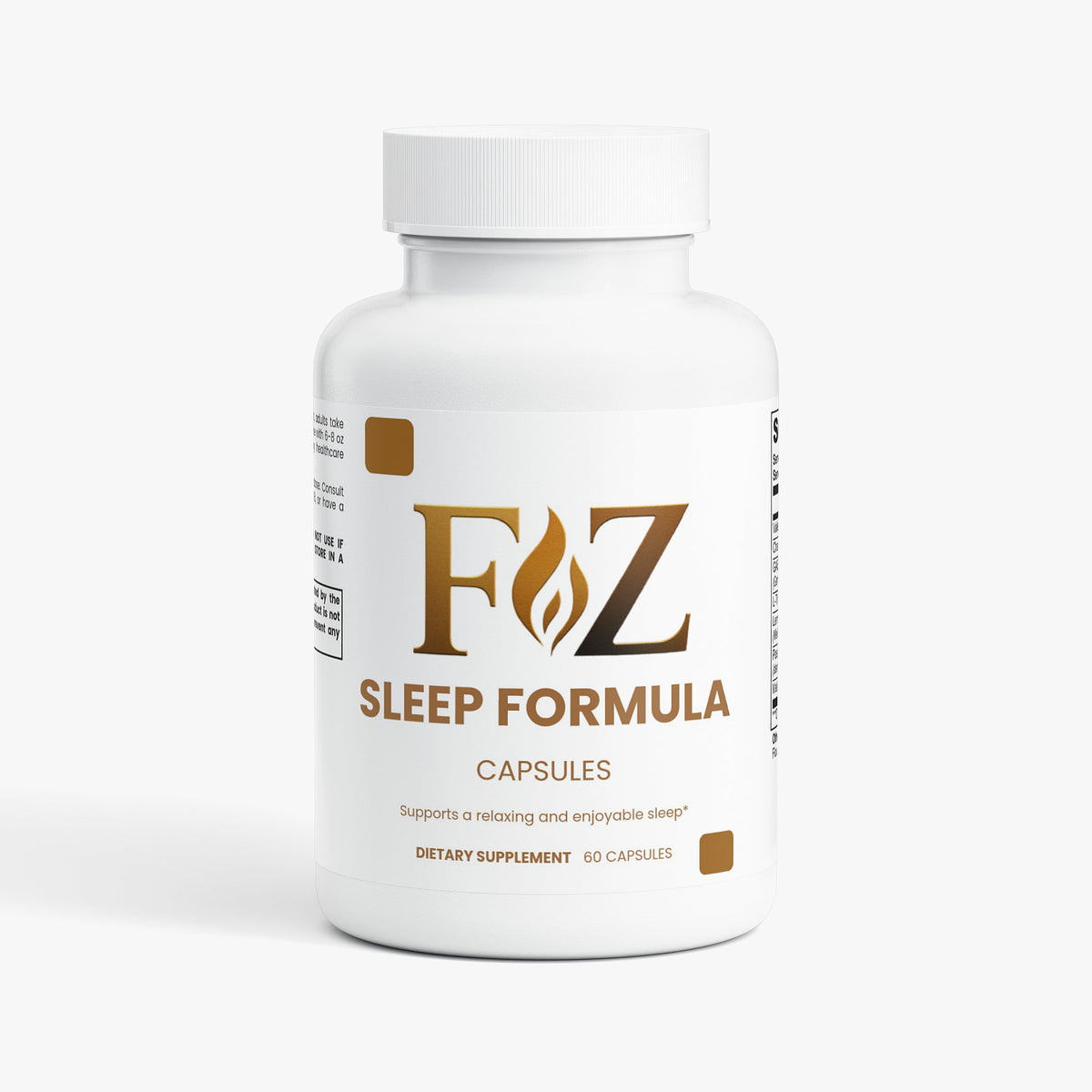 Fapzlee Sleep Formula supplement bottle with melatonin and valerian