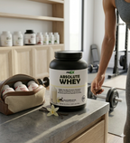 whey protein for high performance vanilla flavor gym supplement