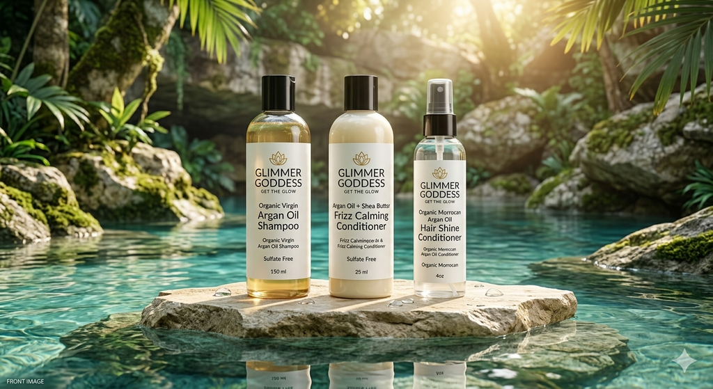 pure argan oil for hair treatment trio complete routine